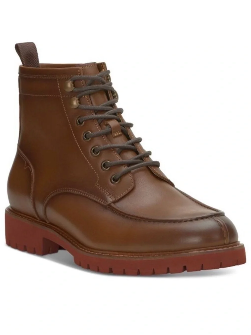 Vince Camuto Men’s Chestnut Brown Leather Chukka Boots S 10 NIB